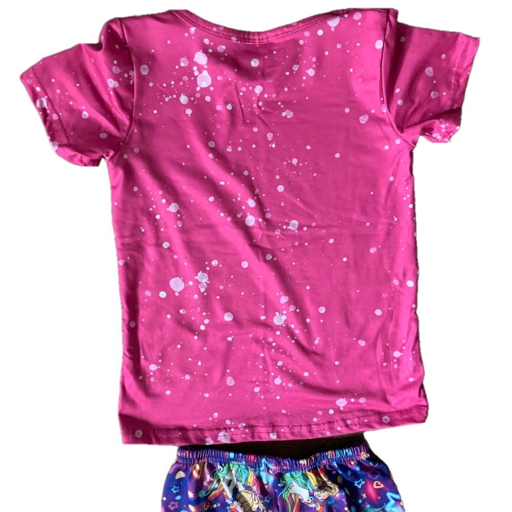 Girls Unicorn Bell Bottom Outfit Size 5T-6T Rainbow Galaxy Flare Pants Boutique - Picture 6 of 7
